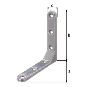 Zierwinkel geprägt 103 x 103 x 21 mm aluminiumgrau – 2 mm stark, 6 Löcher