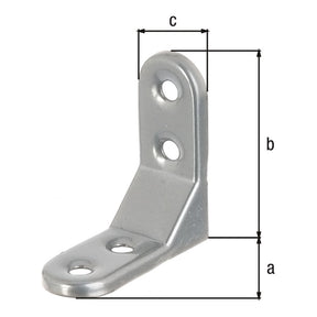 Zierwinkel geprägt 50 x 50 x 20 mm aluminiumgrau – 1 mm stark, 4 Löcher