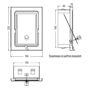 Zugbegrenzer Z4 130 x 190 mm – Maßzeichnung